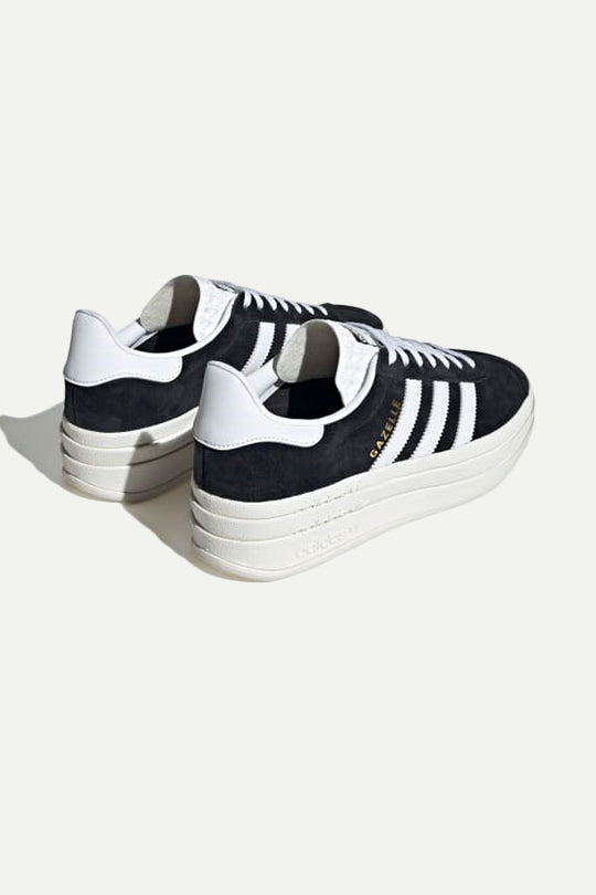 נעלי סניקרס פלטפורמה Gazelle Bold בצבע שחור