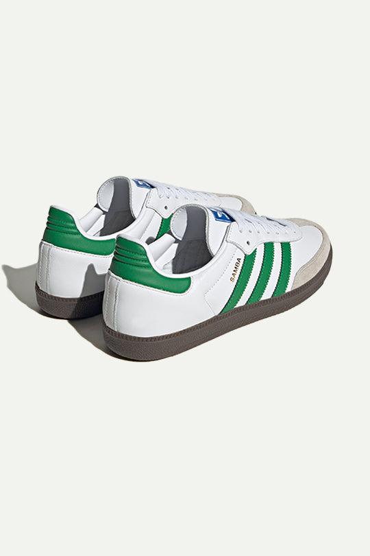 נעלי סניקרס Samba OG בצבע לבן/ירוק