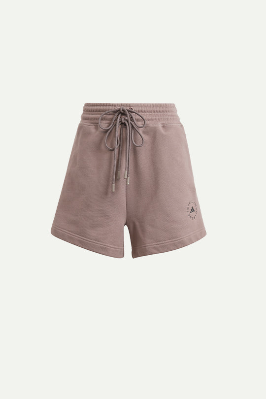 מכנסי טרנינג קצרים Terry בצבע חום