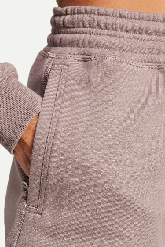 מכנסי טרנינג קצרים Terry בצבע חום