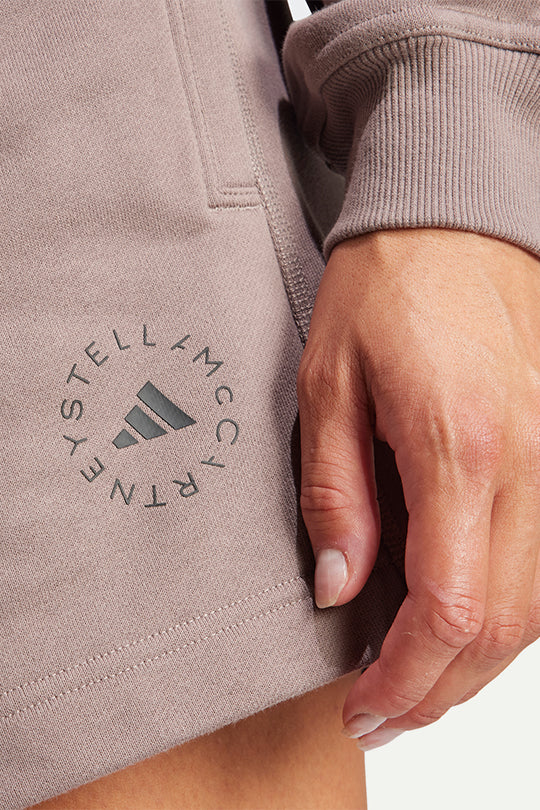 מכנסי טרנינג קצרים Terry בצבע חום