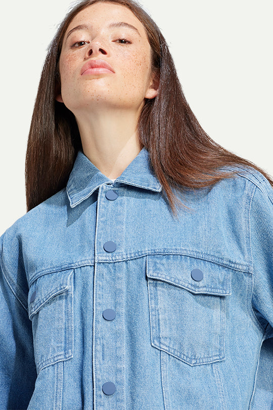 ג'קט ג'ינס 3 Stripe בצבע כחול