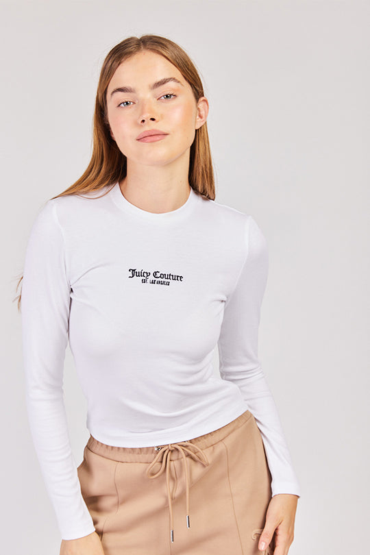 חולצת בייסיק ארוכה Los Angeles בצבע לבן