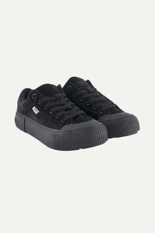 נעלי סניקרס קטיפה Verity בצבע שחור