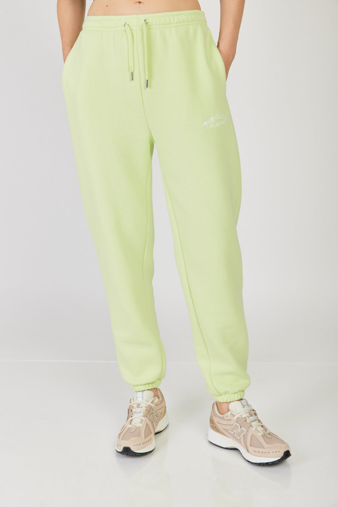 מכנסי טרנינג Arch בצבע ירוק ליים