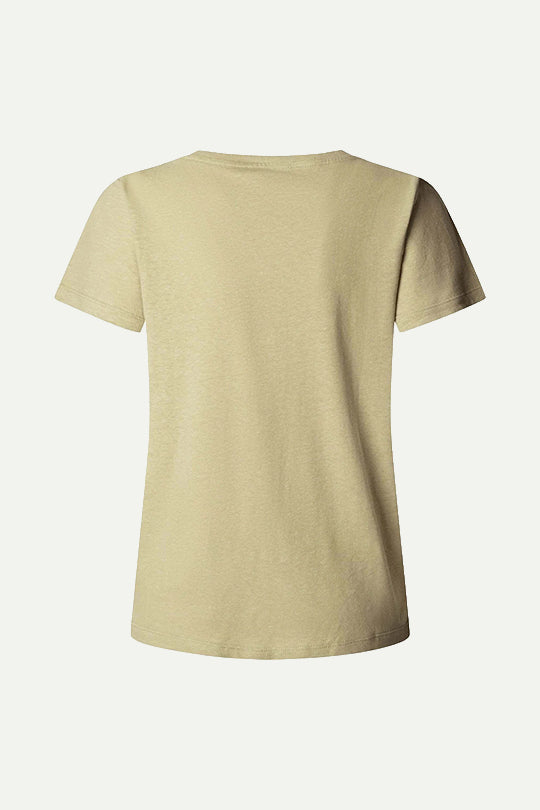 טי-שירט בצבע ירוק בהיר עם צווארון וי