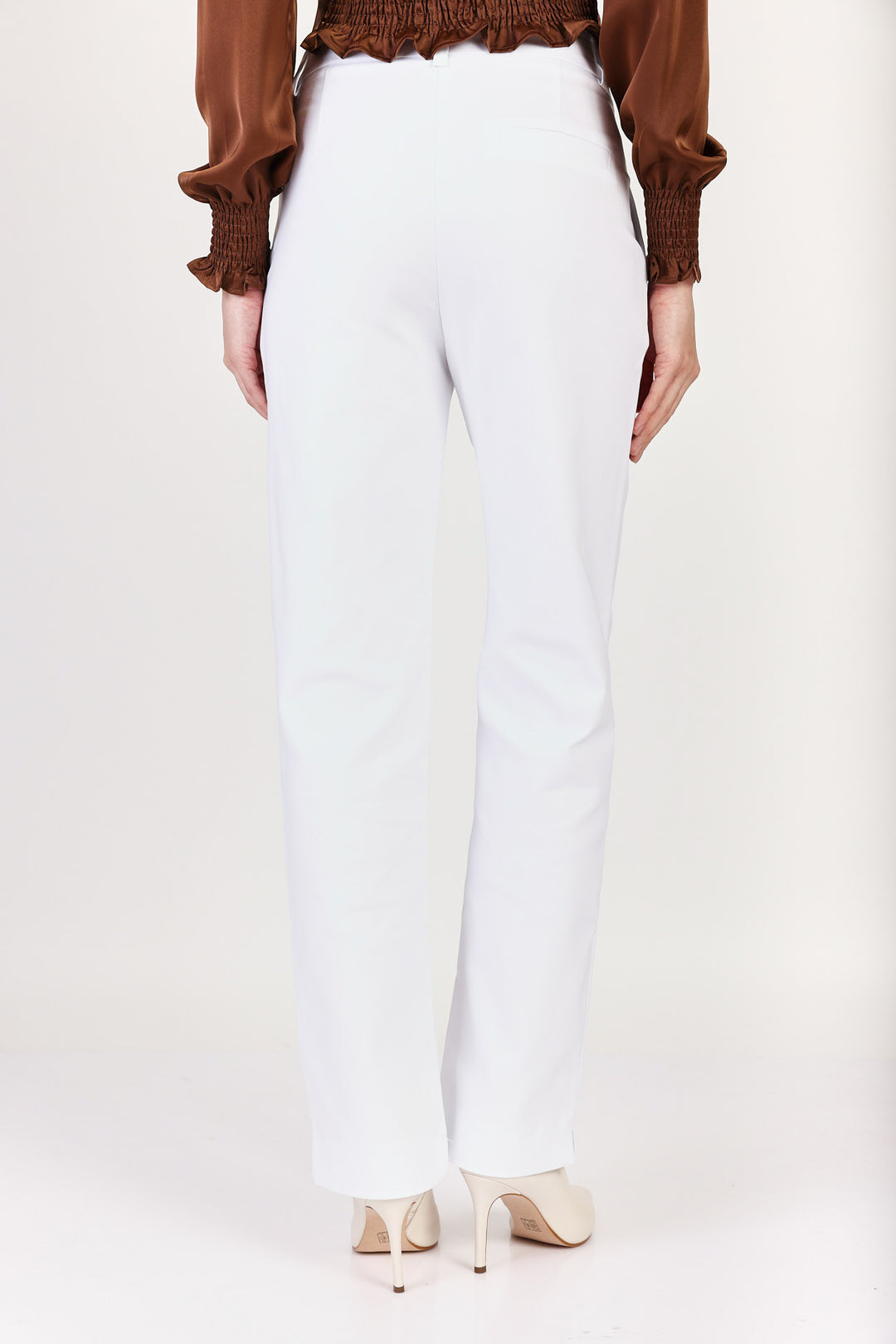 מכנסי Bluz Straight Leg בצבע לבן