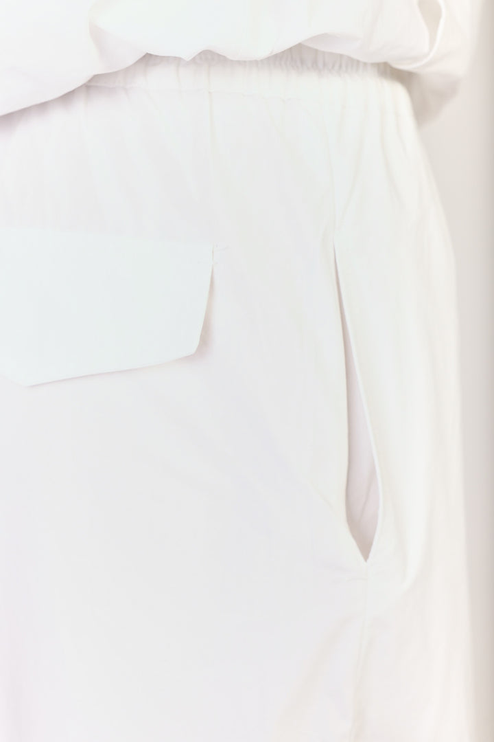 מכנסי טרנינג טאפט Tomiro בצבע לבן