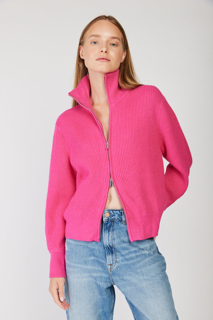 ג'קט Jasper ברכיסה דו כיוונית בצבע פוקסיה