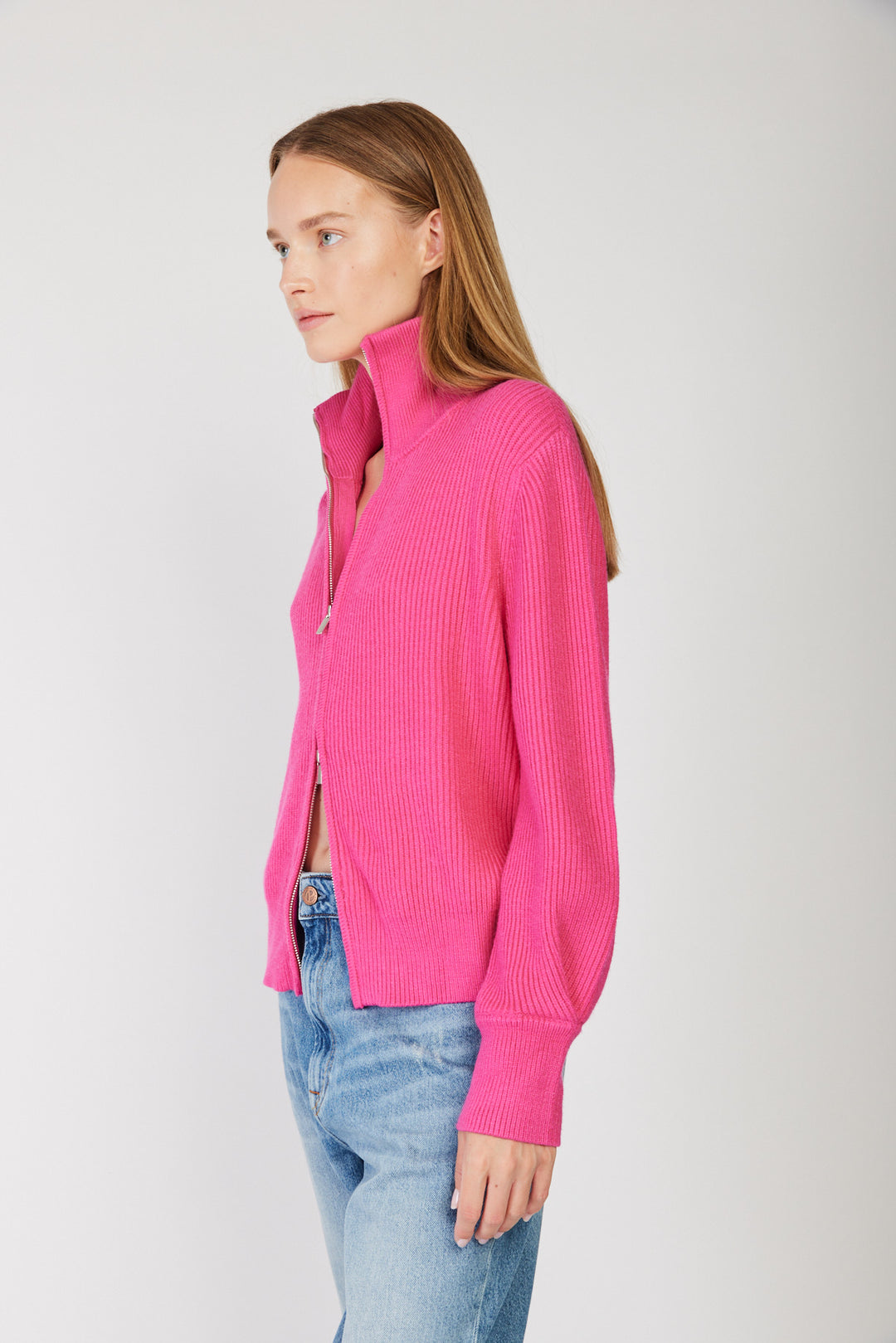 ג'קט Jasper ברכיסה דו כיוונית בצבע פוקסיה