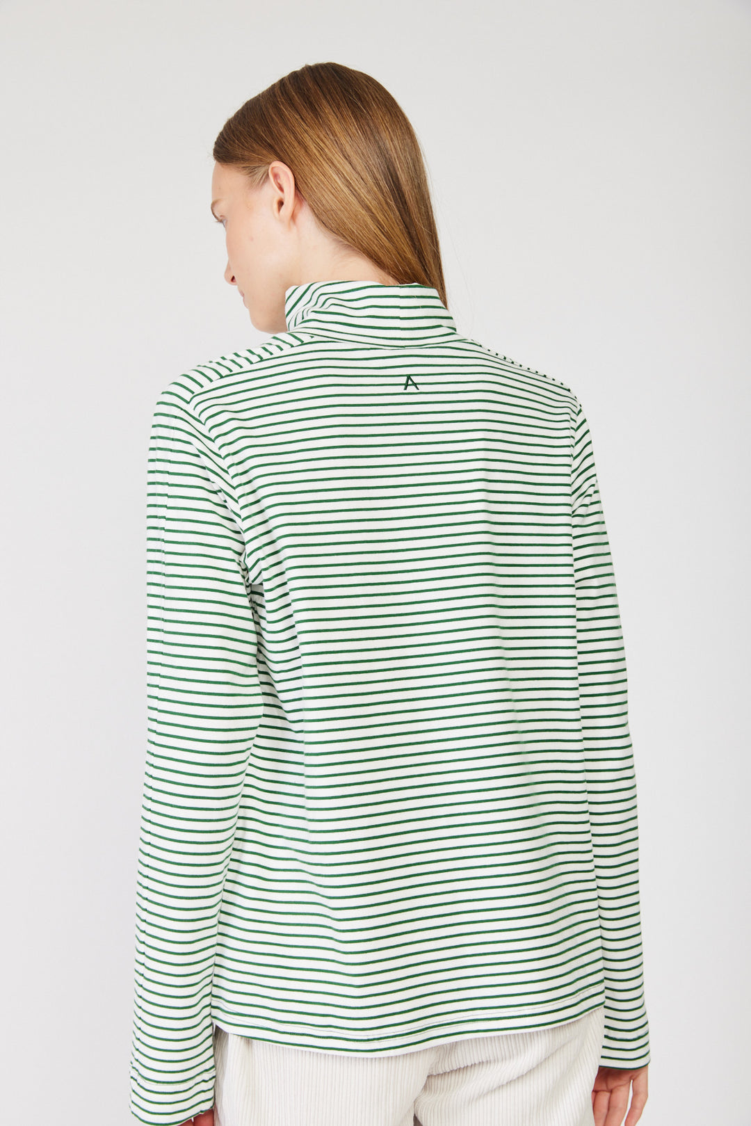 חולצת גולף Sabin בפסים ירוק/לבן