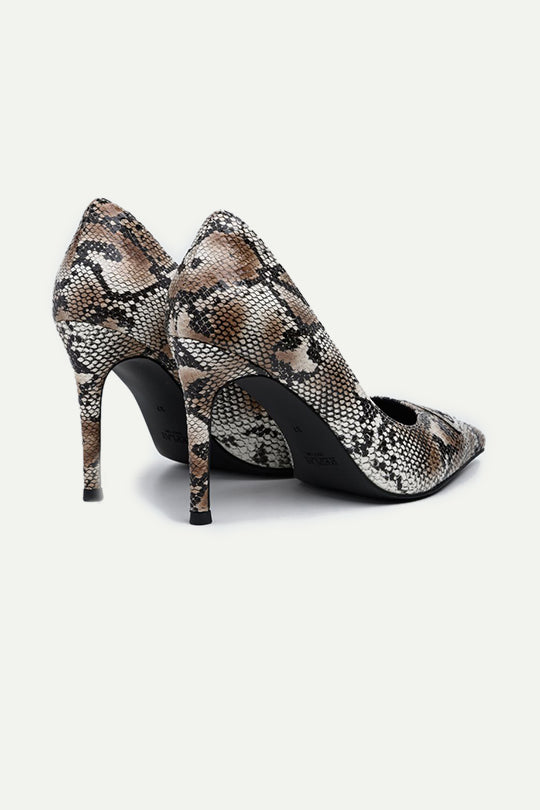 נעלי עקב MARTINE בהדפס נחש