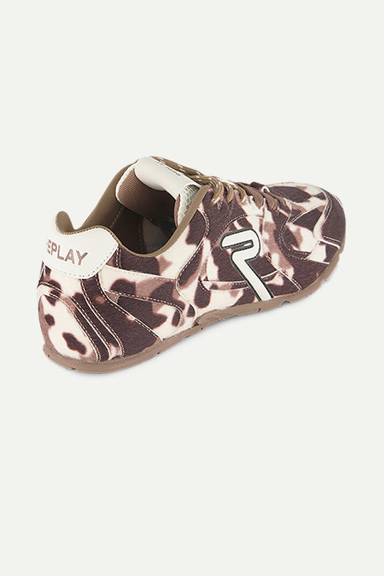 נעלי סניקרס COUNTRY ONE בהדפס מנומר חום