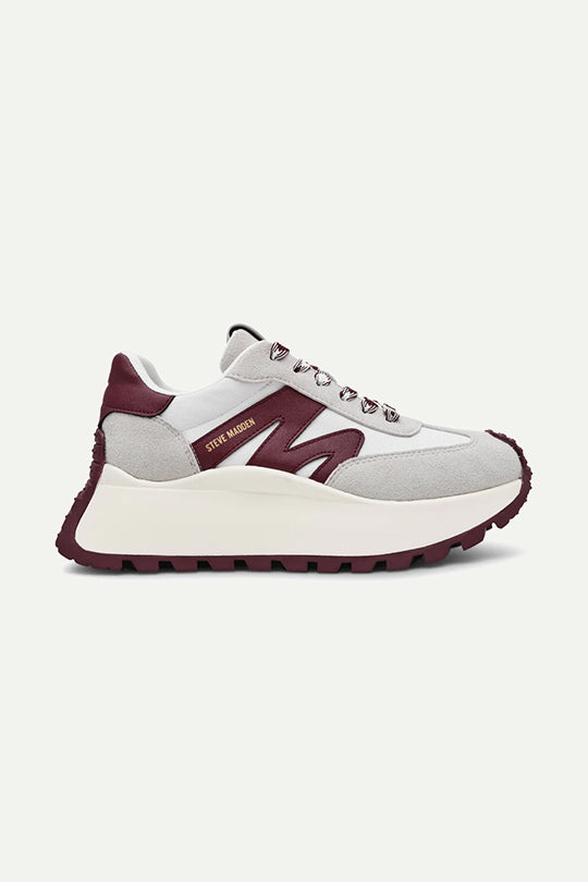 סניקרס SUPERCAMPO בצבע לבן ובורדו