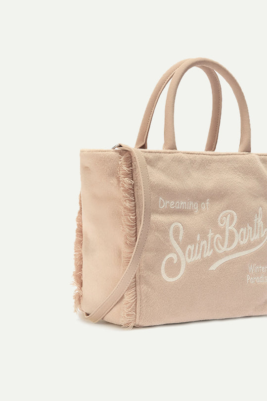 תיק יד בצבע בז' עם רצועה