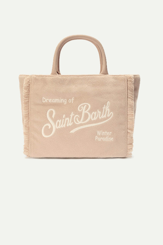 תיק יד בצבע בז' עם רצועה