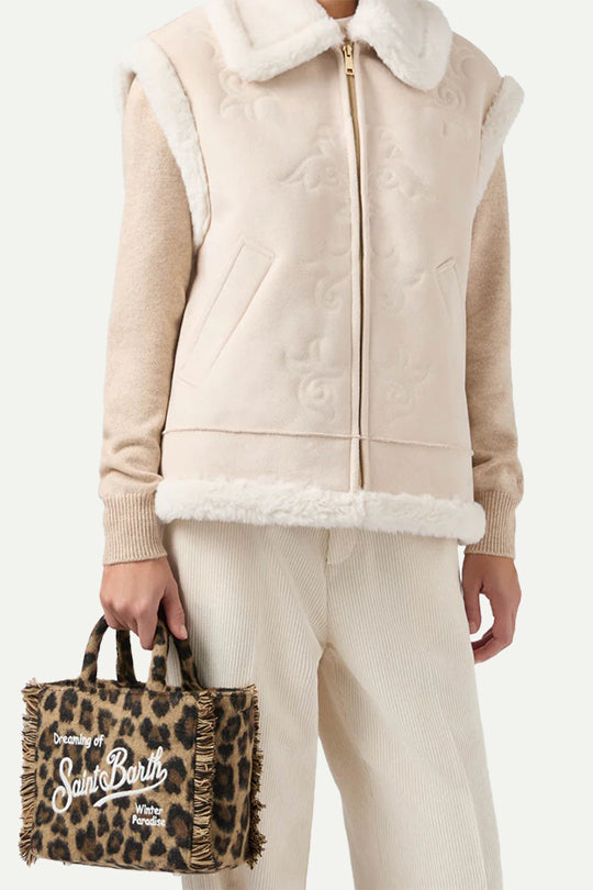 תיק SMALL BAG WITH STRAP בהדפס מנומר