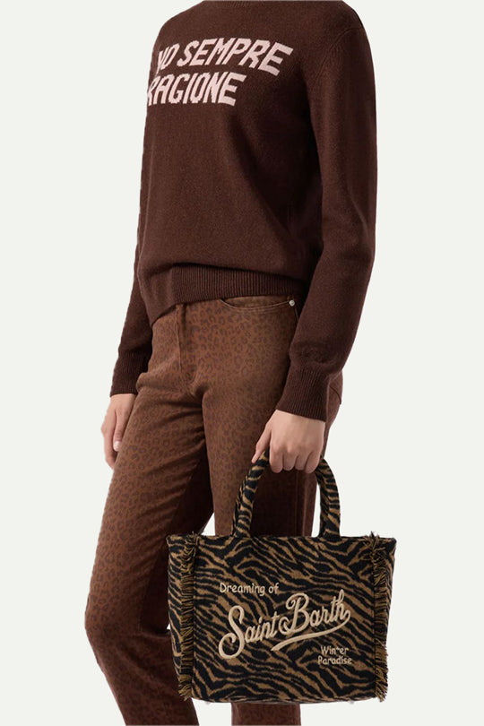 תיק SHOULDER BAG בהדפס זברה