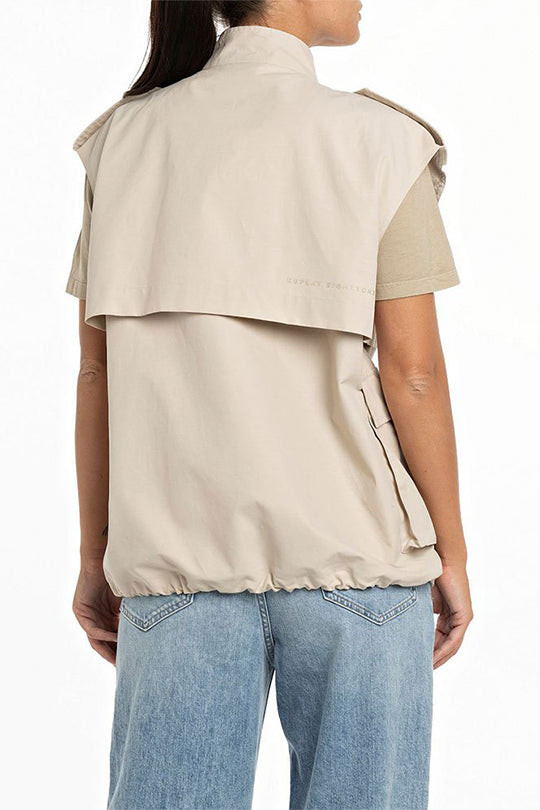 וסט ספארי Gilet בצבע בז'