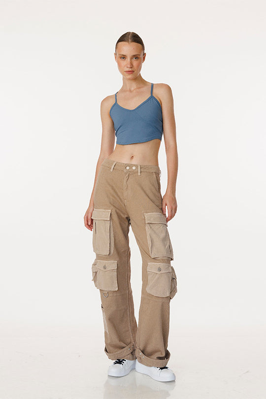 מכנסי קרגו Wide Leg נשים