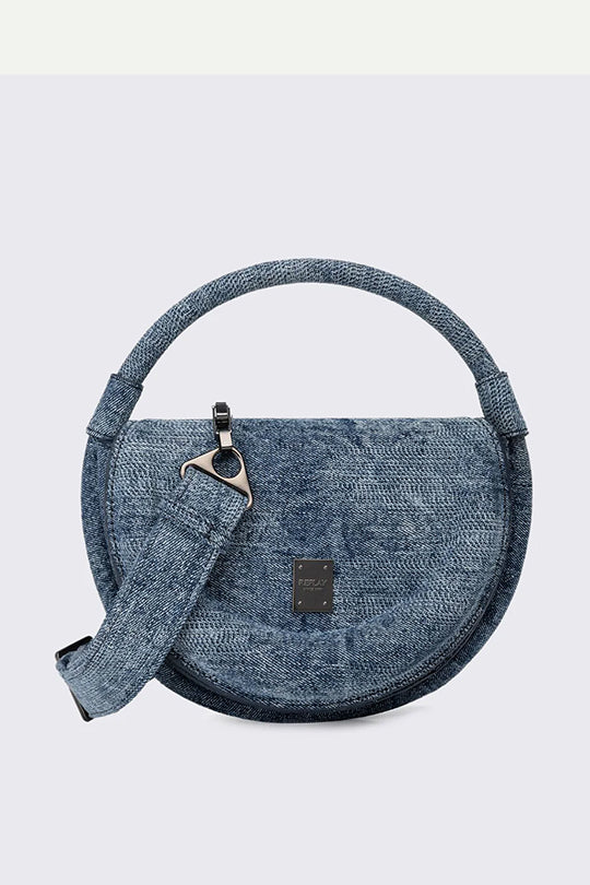תיק צד עגול בגזרת ג’ינס