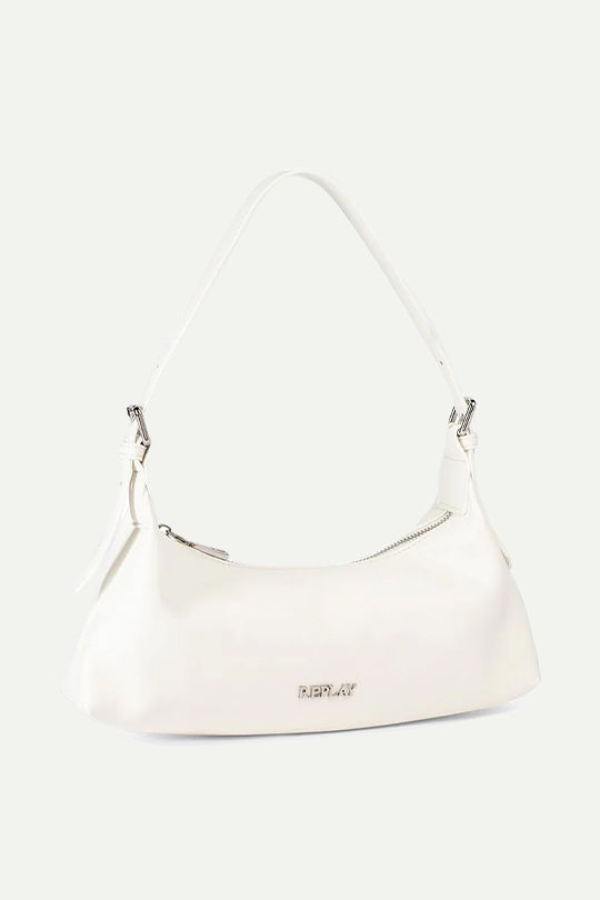 תיק צד לנשים בצבע לבן עם רצועה מתחלפת