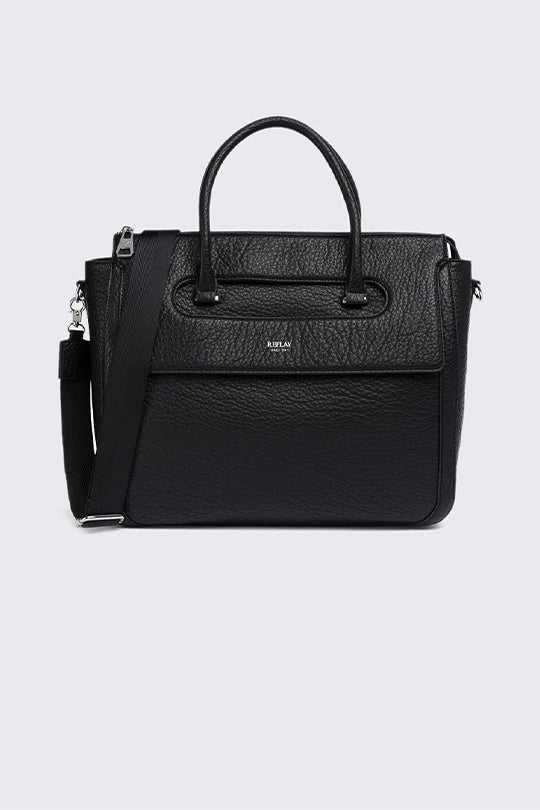 תיק יד לנשים בצבע שחור עם רצועת כתף