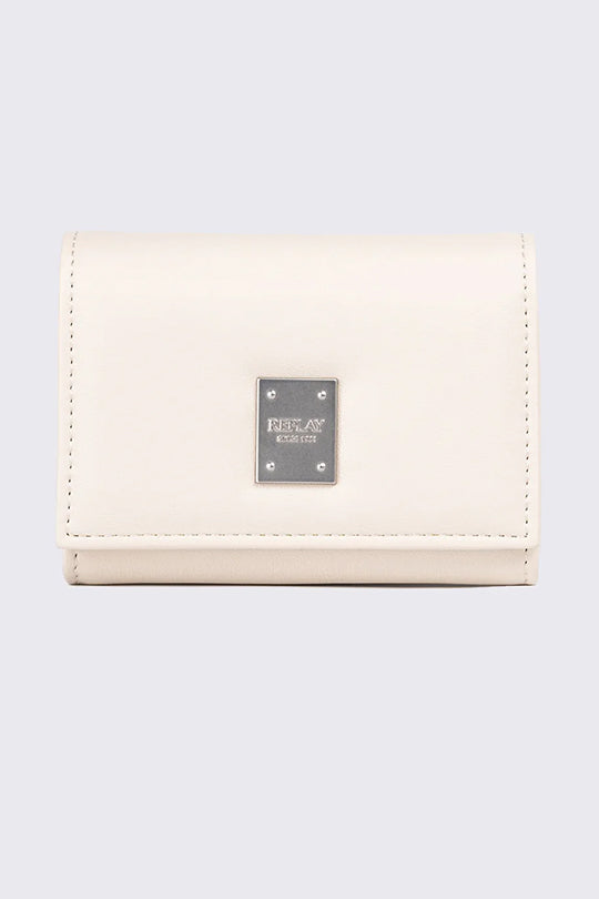 ארנק קומפקטי לנשים בגוון לבן