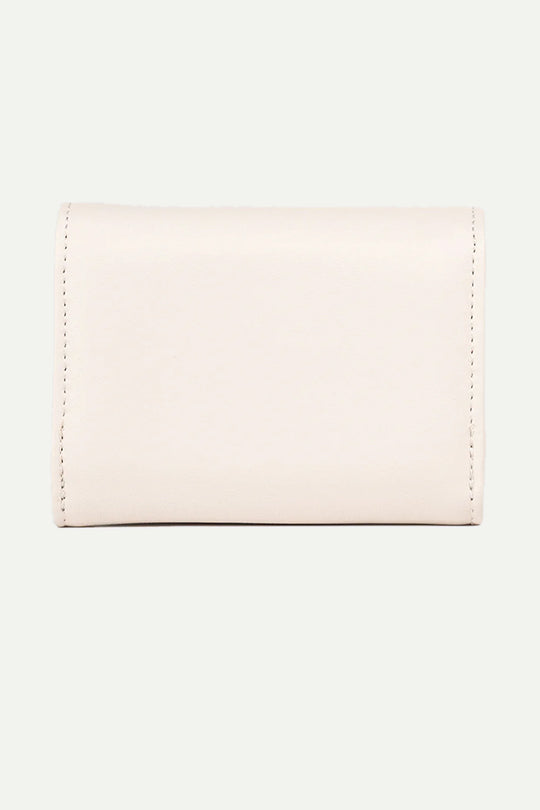 ארנק קומפקטי לנשים בגוון לבן