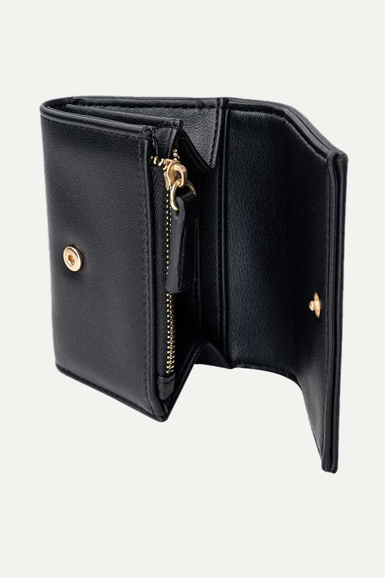 ארנק קומפקטי לנשים בצבע שחור