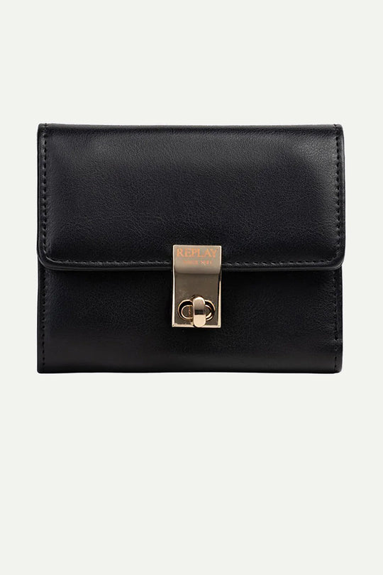 ארנק קומפקטי לנשים עם סוגר מתכתי