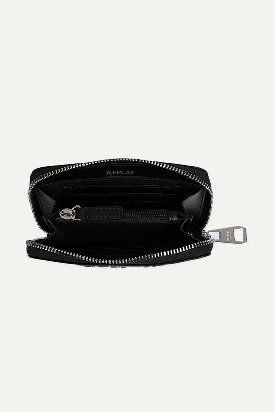 ארנק שחור קטן לנשים עם רוכסן