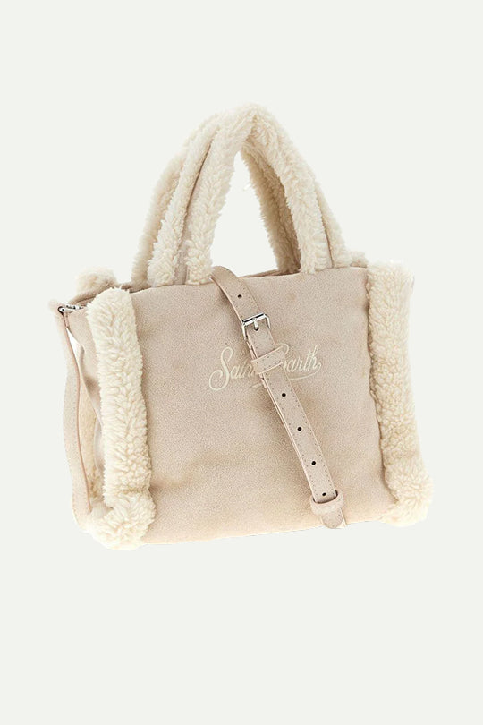 תיק יד קטן בצבע שמנת עם רצועה