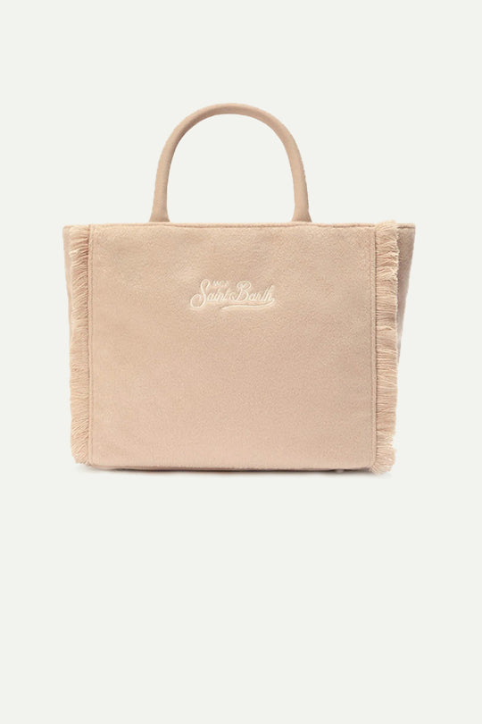 תיק יד בצבע בז' עם רצועה