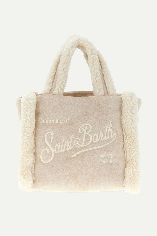 תיק יד קטן בצבע שמנת עם רצועה