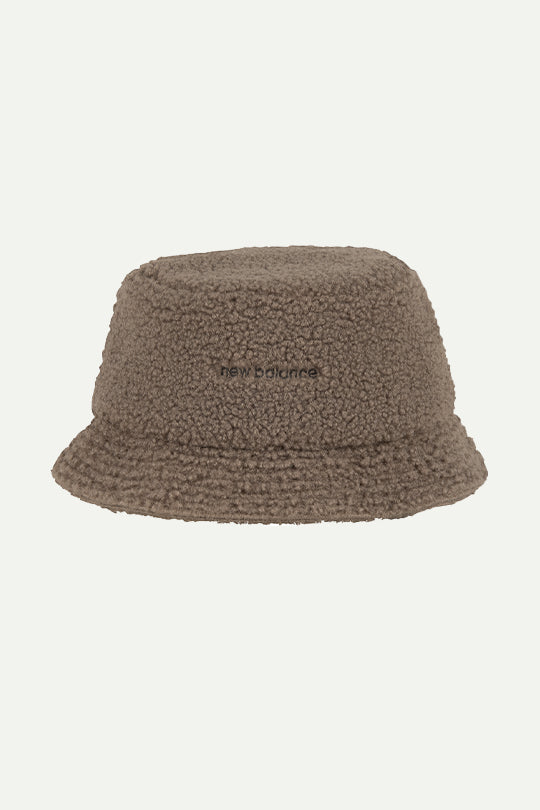 כובע באקט פליז בצבע חום