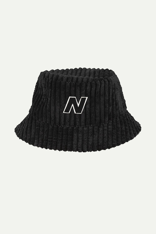 כובע באקט קורדרוי בצבע שחור