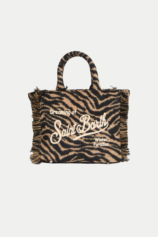 תיק SMALL BAG WITH STRAP בהדפס זברה