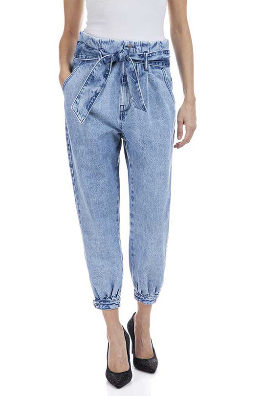 ג'ינס Straight Leg W Belt בצבע כחול