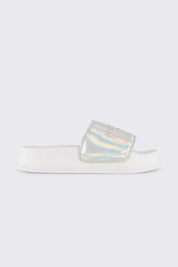 כפכפים לנשים NEW LOTTY IRIDESCENT בצבע לבן וכסף