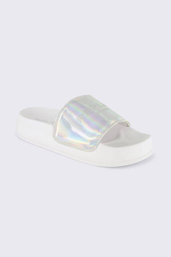 כפכפים לנשים NEW LOTTY IRIDESCENT בצבע לבן וכסף