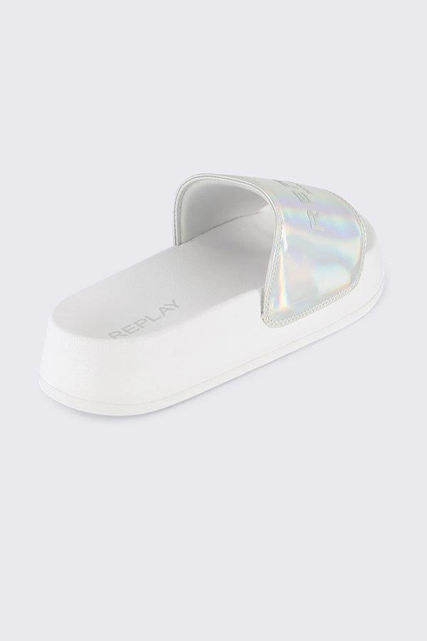 כפכפים לנשים NEW LOTTY IRIDESCENT בצבע לבן וכסף