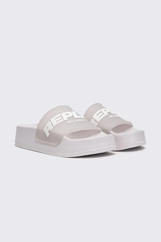 כפכפי נשים בצבע אפור שקוף