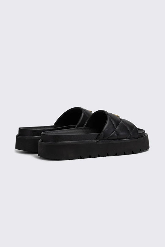 כפכפי פלטפורמה לנשים MUDDY QUILT בצבע שחור