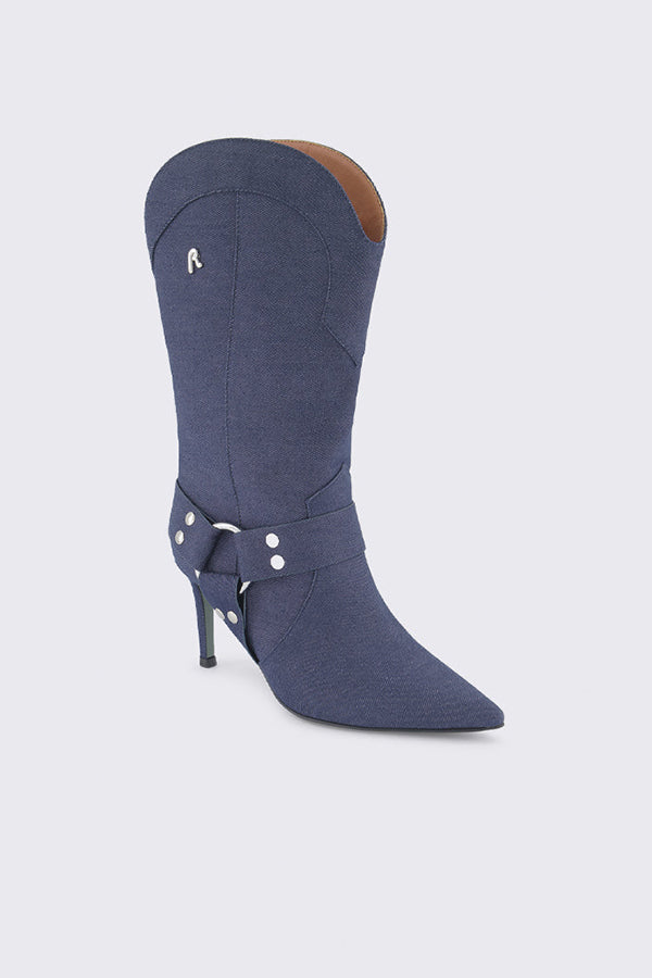 מגפי Athena Denim לנשים בצבע כחול ג'ינס