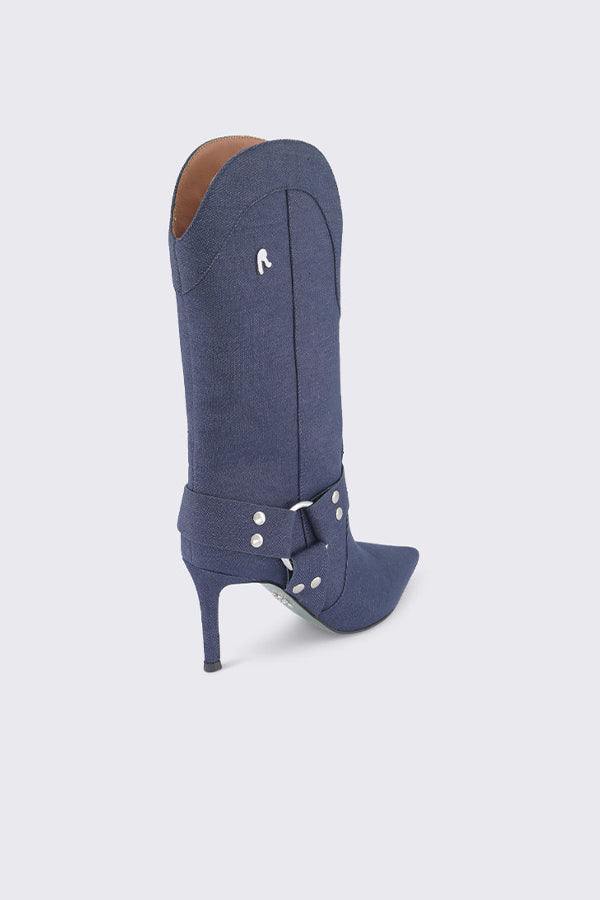 מגפי Athena Denim לנשים בצבע כחול ג'ינס