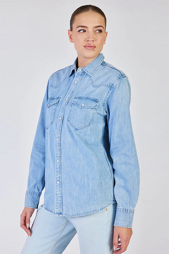 חולצת ג'ינס מכופתרת Kim נשים