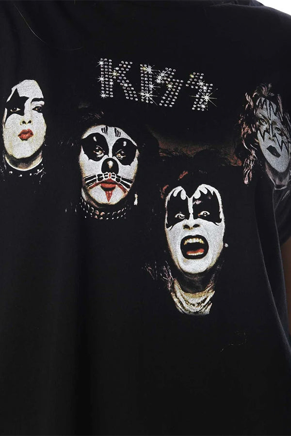 גופיה עם הדפס להקת "Kiss" נשים