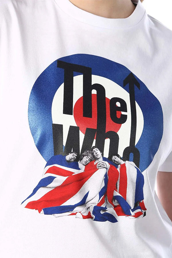 טי שירט קצרה עם הדפס להקת "The Who" נשים