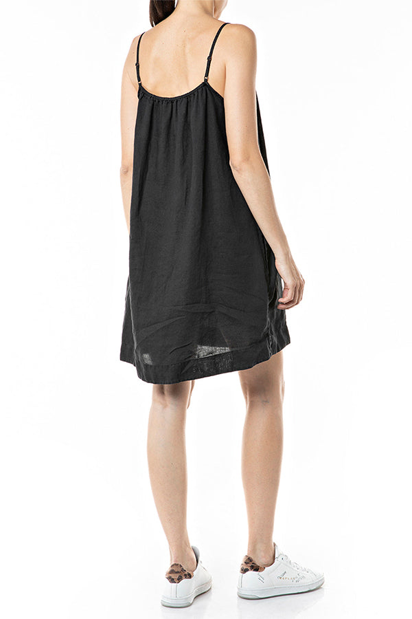שמלת קיץ קצרה שחורה